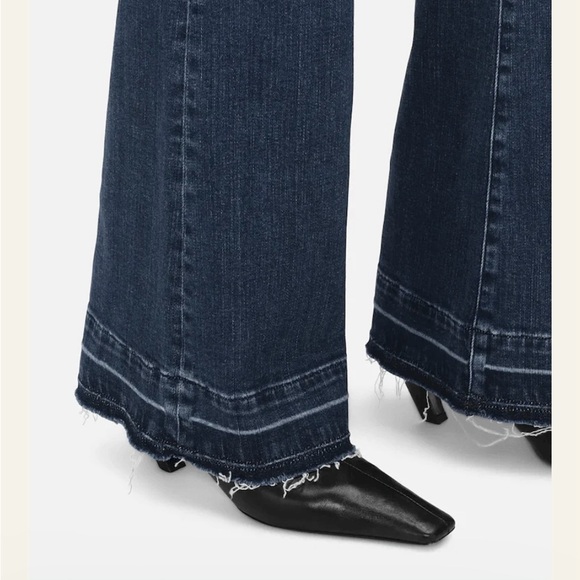 FRAME Le Easy Flare Released Hem Jeans, Size 28, Blue Thunderstorm - Picture 2 of 9